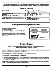 MTD 44M 46M Series 21 Inch Self Propelled Rotary Lawn Mower Owners Manual page 2