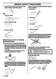 Husqvarna 357XP 357XPG 359G E-Tech Chainsaw Owners Manual, 2001,2002,2003,2004,2005,2006,2007,2008,2009,2010 page 12