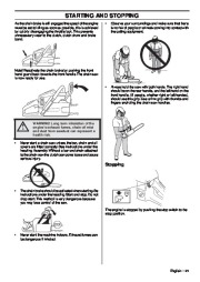 Husqvarna 357XP 357XPG 359G E-Tech Chainsaw Owners Manual, 2001,2002,2003,2004,2005,2006,2007,2008,2009,2010 page 21