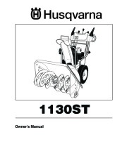 Husqvarna 1130ST Snow Blower Owners Manual, 2003,2004 page 1