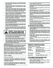 Husqvarna 1130ST Snow Blower Owners Manual, 2003,2004 page 3