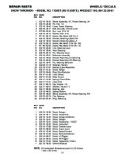 Husqvarna 1130ST Snow Blower Owners Manual, 2003,2004 page 31