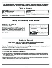 MTD Gold 839 Series 21 Inch Self Propelled Rotary Lawn Mower Owners Manual page 2