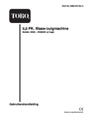 Toro 62925 5.5 hp Lawn Vacuum Owners Manual, 2002 page 1