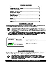MTD Yard Machines E740F Snow Blower Owners Manual page 2