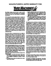 MTD Yard Machines E740F Snow Blower Owners Manual page 32