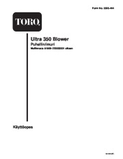 Toro 51569 Ultra 350 Blower Owners Manual, 2002, 2003, 2004, 2005 page 1