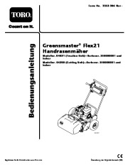 Toro 04021, 04200 Toro Greensmaster Flex 21 Laden Anleitung, 2005 page 1