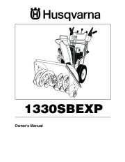 Husqvarna 1330SBEXP Snow Blower Owners Manual page 1