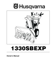 Husqvarna 1330SBEXP Snow Blower Owners Manual, 2006,2007,2008 page 1