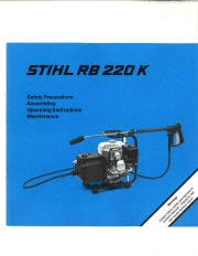 STIHL RB 220 K Blower Power Sprayer Owners Manual page 1