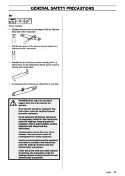 Husqvarna 336 Chainsaw Owners Manual, 2001,2002,2003,2004,2005,2006 page 15