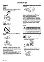 Husqvarna 336 Chainsaw Owners Manual, 2001,2002,2003,2004,2005,2006 page 32