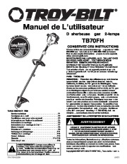 MTD Troy-Bilt TB70FH 2 Cycle Gasoline Trimmer Owners Manual page 17