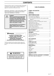 Husqvarna 325P4 X-Series Chainsaw Owners Manual, 1995,1996,1997,1998,1999,2000,2001 page 3