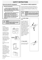 Husqvarna 325P4 X-Series Chainsaw Owners Manual, 1995,1996,1997,1998,1999,2000,2001 page 4