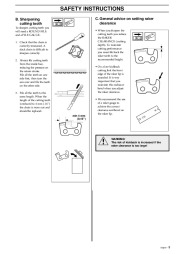 Husqvarna 325P4 X-Series Chainsaw Owners Manual, 1995,1996,1997,1998,1999,2000,2001 page 9