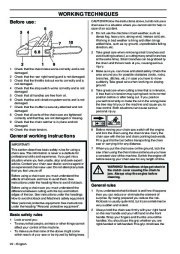 Husqvarna 3120XP Chainsaw Owners Manual, 2001,2002,2003,2004,2005,2006,2007,2008,2009,2010 page 22