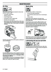 Husqvarna 3120XP Chainsaw Owners Manual, 2001,2002,2003,2004,2005,2006,2007,2008,2009,2010 page 34