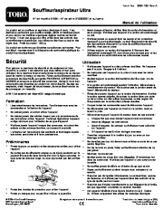 Toro 51594 Ultra Blower/Vacuum Owners Manual, 2010, 2011, 2012, 2013, 2014 page 49