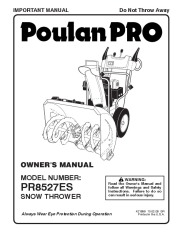 Poulan Pro Owners Manual, 2008 page 1