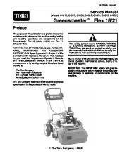 Toro 06149SL Service Manual Models 04018 04019 04030 04022 04024 04025 04031 Greensmaster Flex page 1