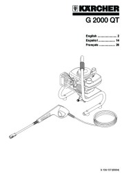 Kärcher G 2000 QT Gasoline Power High Pressure Washer Owners Manual page 1