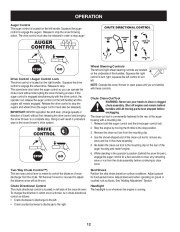 Craftsman C459-52833 Craftsman 45-Inch Large Frame Steerable Snow Thrower Owners Manual page 12