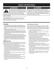 Craftsman C459-52833 Craftsman 45-Inch Large Frame Steerable Snow Thrower Owners Manual page 4