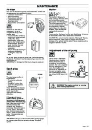 Husqvarna 336 Chainsaw Owners Manual, 2003 page 31