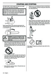 Husqvarna T435 Chainsaw Owners Manual, 2008,2009 page 20