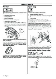 Husqvarna T435 Chainsaw Owners Manual, 2008,2009 page 34