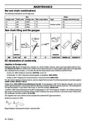 Husqvarna T435 Chainsaw Owners Manual, 2008,2009 page 38