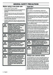 Husqvarna T435 Chainsaw Owners Manual, 2008,2009 page 6