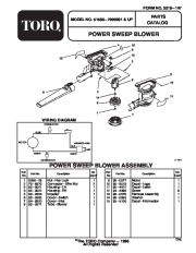 Toro 51586 Power Sweep Blower Parts Catalog, 1997 page 1