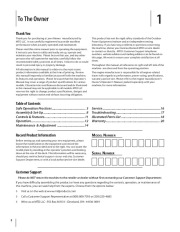 MTD 540 Series Push Lawn Mower Owners Manual page 2