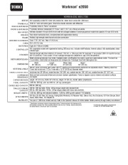 Toro Workman E2050 07280 MOTOR 48V DC Motor With External Fan Motor Brush Service Specs page 1