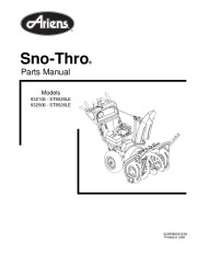 Ariens Sno Thro 921011 12 13 14 15 16 17 18 19 20 921311 Deluxe Track Platinum Snow Blower Parts Manual page 1