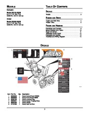 Ariens Sno Thro 921011 12 13 14 15 16 17 18 19 20 921311 Deluxe Track Platinum Snow Blower Parts Manual page 3