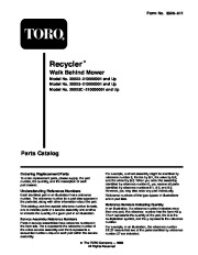 Toro Owners Manual, 2001 page 1