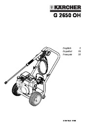 Kärcher G 2650 OH Gasoline Power High Pressure Washer Owners Manual page 1
