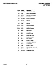 Murray 627804X5A Snow Blower Owners Manual page 45