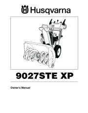 Husqvarna 9027STEXP Snow Blower Owners Manual, 2004,2005,2006,2007 page 1