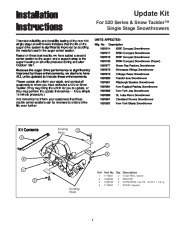 Simplicity 520 Update Kit Snow Blower Installation Instructions page 2