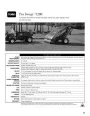 Toro Pro Sweep 5200 Specs page 1