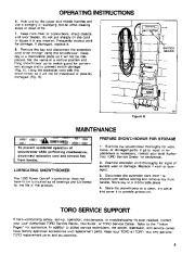 Toro 38005 1200 Power Curve Snowthrower Owners Manual, 1990, 1991 page 5