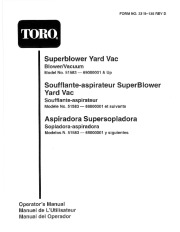 Toro 51583 Super Blower Vac Owners Manual, 1996, 1997 page 1