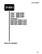 Toro 38413 Toro CCR 2450 Snowthrower Manuel des Propriétaires, 2000 page 1