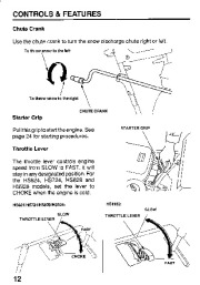 Honda HS624 HS724 HS828 HS928 HS1132 Snow Blower Owners Manual page 14