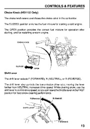 Honda HS624 HS724 HS828 HS928 HS1132 Snow Blower Owners Manual page 15